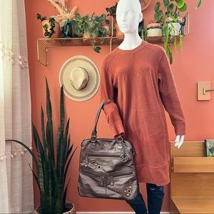 Roxy Large Tote Never Full Purse Bag Unique Vegan Leather